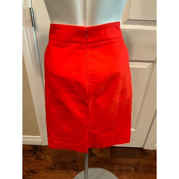 J. Crew Red Pencil Skirt W/ Pockets, Size 2 - Picture 4 of 5